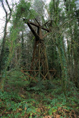 Nine Mile Point Colliery aerial ropeway pylon 1, December 2009